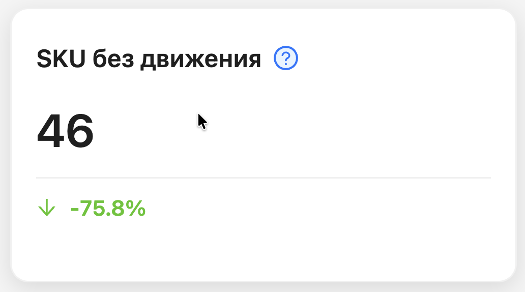 SKU без движения